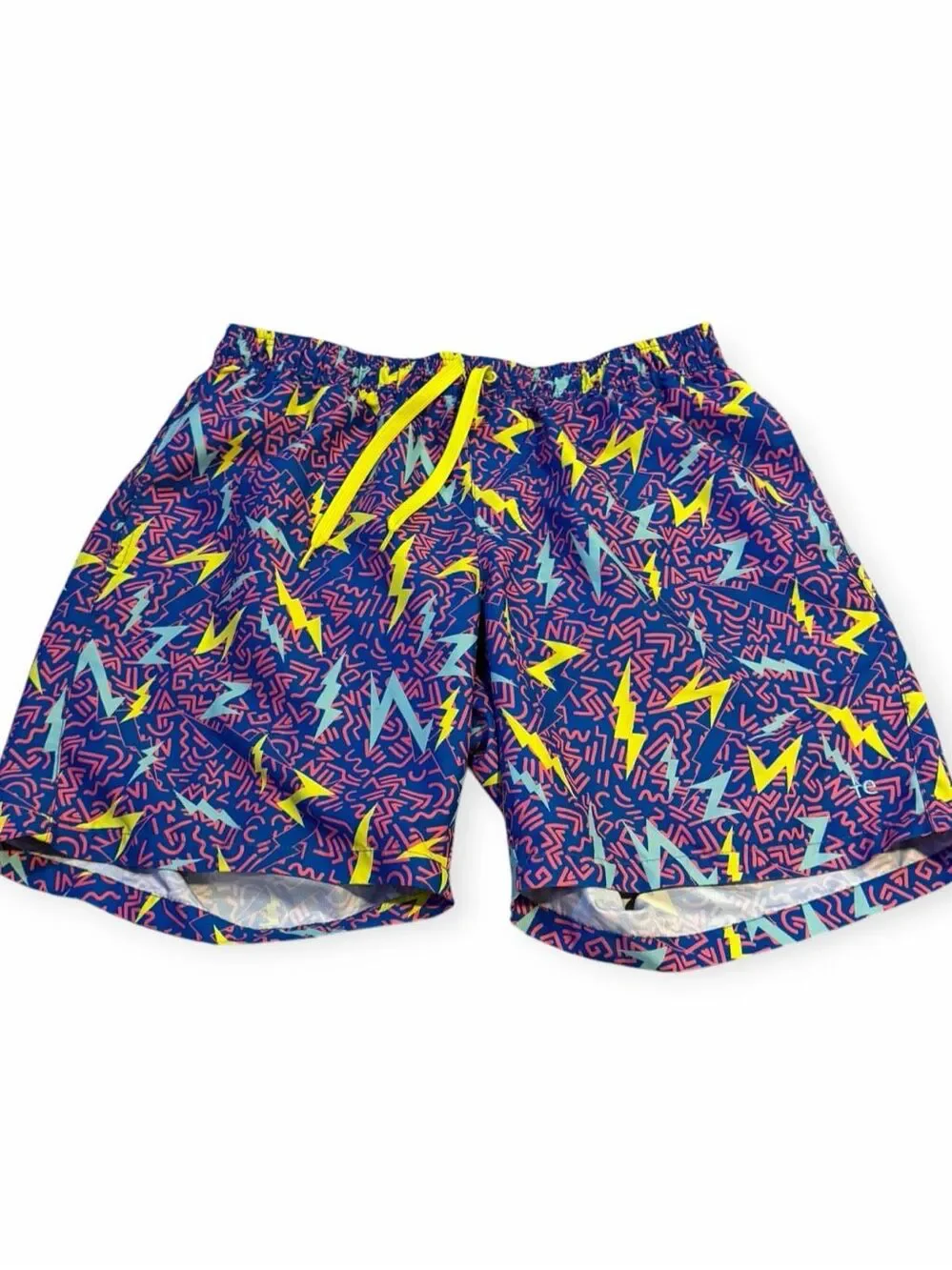 TIPSY ELVES Grease Lightning Stretch Swim Trunks Retro 80s Men’s Large